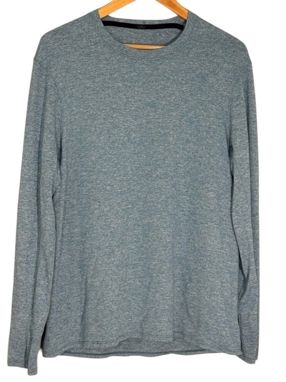 Lululemon Long Sleeve Heathered Blue Men's Shirt SzMed/Lg